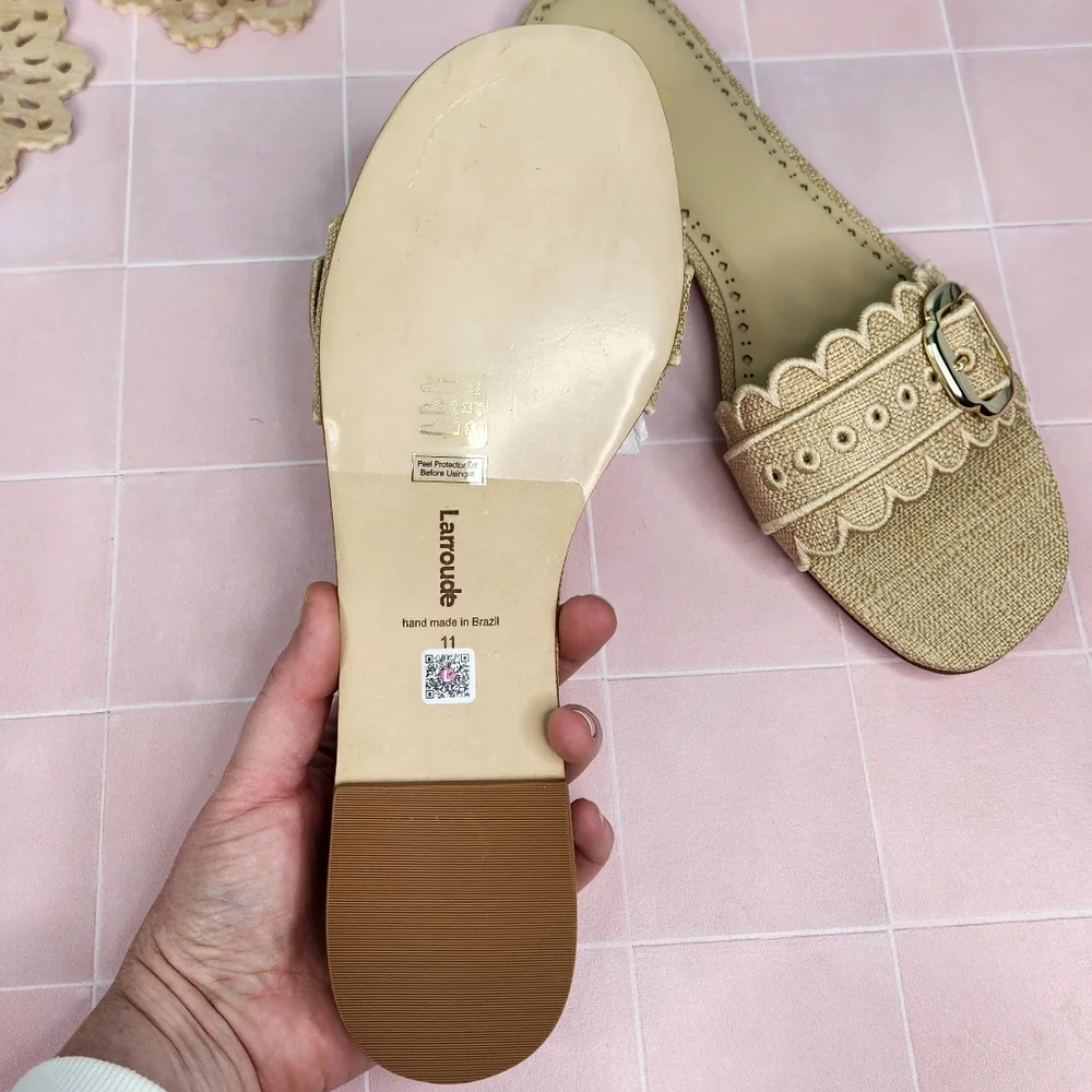 Larroude Ivy Broderie Slides